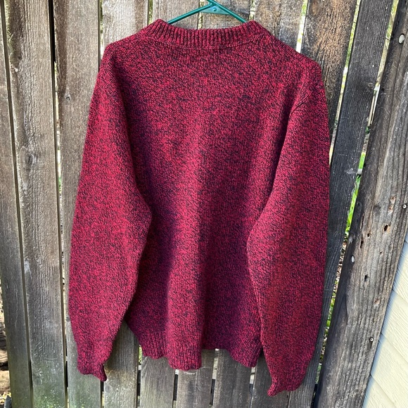 Lands’ End Men’s Vintage Ragg Wool Crewneck Chunky Knit Pullover Sweater Sz L - Picture 6 of 9
